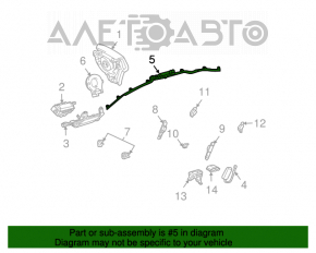 Perdeaua de aerbag lateral dreapta pentru Lexus RX300 RX330 RX350 RX400h 04-09