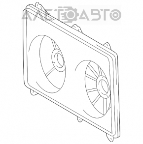 Difuzorul capacului radiatorului gol Lexus RX300 98-03