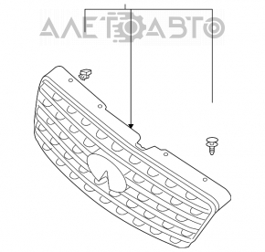 Решетка радиатора grill Infiniti FX35 FX45 03-08