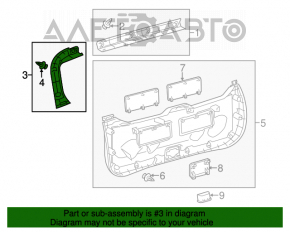 Capacul portbagajului stânga Toyota Prius V 12-17 gri