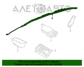 Perna de siguranță airbag, cortina laterală stânga Ford Focus mk3 11-18 albă, cartuș piricoxid ruginit.