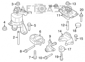 Pernele motorului dreapta Ford Fusion mk5 13-20