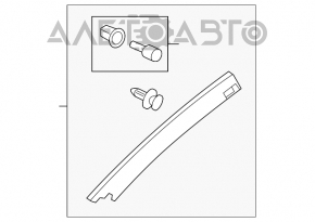 Capacul suportului frontal dreapta superioara pentru Honda Accord 13-17, negru