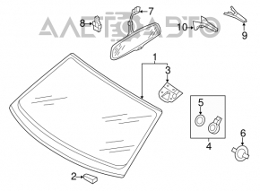 Tapa parbriz stanga Audi Q5 8R 09-17 nou original OEM