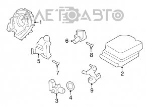 Modulul computerului airbag SRS pentru pernele de siguranță Ford Escape MK3 13-16 pre-restilizare