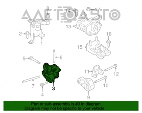 Pernele motorului dreapta Ford Fiesta 11-19 1.6