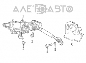 Рулевая колонка Honda Civic X FC 16-21 с карданчиком, тип 1