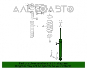 Amortizor spate dreapta Honda Civic X FC 16-21 2.0 LX cu suport, silentbloc rupt.