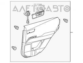 Capacul usii, cartela din spate stanga pentru Lexus RX350 RX450h 10-15 gri