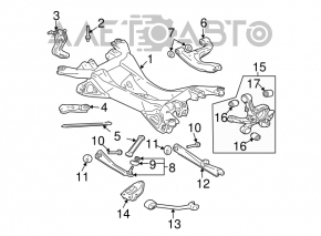 Цапфа задняя правая Mitsubishi Galant 04-12