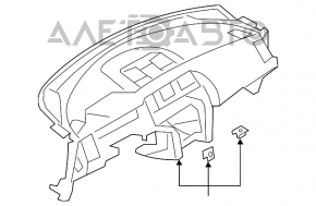 Torpedo panoul frontal fără AIRBAG Nissan Murano z51 09-14 bej