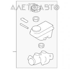 Cilindrul principal de frână cu rezervor pentru lichid de frână pentru Subaru Forester 14-15 SJ cu transmisie automată