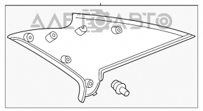 Накладка задней стойки правая Toyota Camry v30 2.4