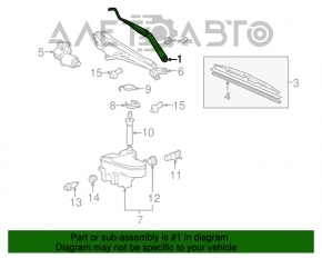 Поводок дворника левый Lexus GS300 GS350 GS430 GS450h 06-11