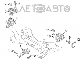 Suport motor stânga Hyundai Sonata 16-19 hibrid nou original OEM