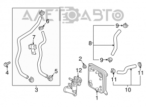 Radiator ulei transmisie automata Hyundai Sonata 16-19 hibrid nou original OEM