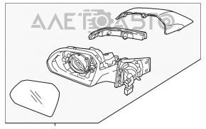 Oglindă laterală dreapta Hyundai Sonata 16-17 hibrid