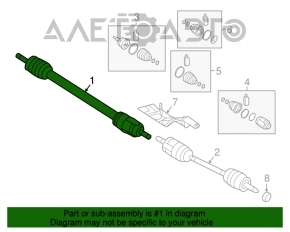 Привод полуось передняя правая Hyundai Sonata 16-19 hybrid