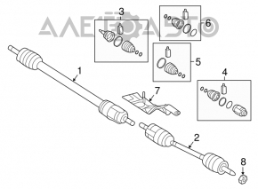 Привод полуось передняя правая Hyundai Sonata 16-19 hybrid OEM