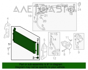 Radiatoarele de aer condiționat condensator Hyundai Sonata 16-19 hibrid