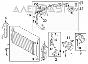 Radiatoarele de aer condiționat condensator Hyundai Sonata 16-19 hibrid