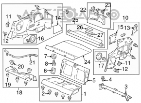 Capacitatea portbagajului Honda CRZ 11-16