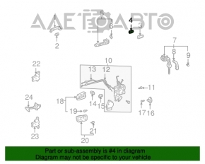 Manerul exterior de blocare a ușii din față dreapta Toyota Highlander 01-07