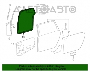 Garnitura ușii din spate dreapta pentru Toyota Sienna 11-20