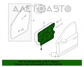 Panoul ușii, cartela frontală dreapta Nissan Murano z50 03-08.