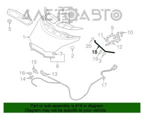 Suport de capot pentru Nissan Leaf 11-17