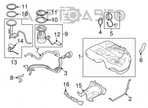 Rezervorul de combustibil Nissan Murano z50 03-08