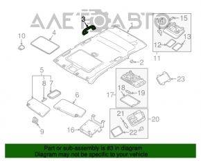 Manerul plafonului dreapta Nissan Murano z50 03-08