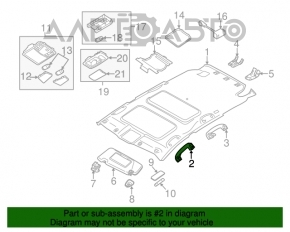 Maner plafon stânga față Nissan Murano z51 09-14