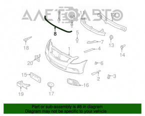 Garnitură superioară a bumperului față Infiniti G25 G35 G37 4d 07-14