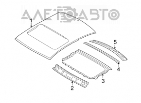 Acoperiș metalic pentru Hyundai Sonata 11-15 cu trapă, tăiată