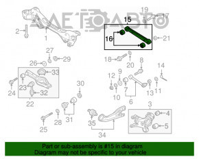 Maneta superioară stânga spate Hyundai Sonata 11-12 hibrid nou OEM original