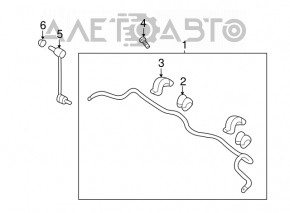 Тяга стабилизатора передняя левая Hyundai Sonata 11-15 длинная новый неоригинал GSP