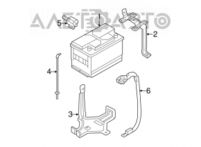 Terminal negativ pentru baterie Hyundai Sonata 11-15 tip 1