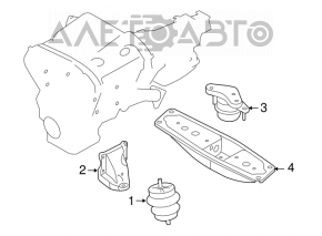 Кронштейн подушки двигателя правый Infiniti G25 G35 G37 4d 06-14 2wd