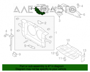 Крепление переднего бампера правое под фарой Infiniti G25 G35 G37 4d 07-14