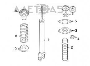 Suport amortizor spate stânga Infiniti G25 G35 G37 3d 4d 06-14