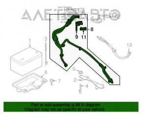 Terminal negativ al bateriei pentru Infiniti G25 G35 G37 4d 06-14.