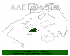 Antena aripă pentru Infiniti G25 G35 G37 4d 06-14 pentru navigație