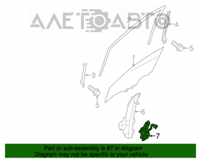 Geam electric cu motor, fata stanga, Nissan Leaf 13-17