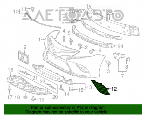 Grila bara de protectie stanga Toyota Camry v70 18-20 SE\XSE fara PTF