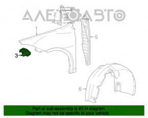 Suport aripi dreapta față Dodge Dart 13-16, nou, neoriginal