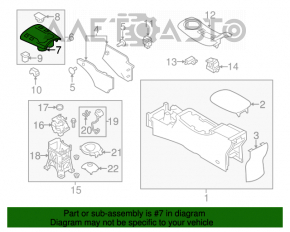 Capacul schimbatorului de viteze Nissan Leaf 13-17 negru