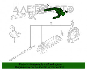 Maneta frânei de mână pentru VW Beetle 12-19 zgâriată