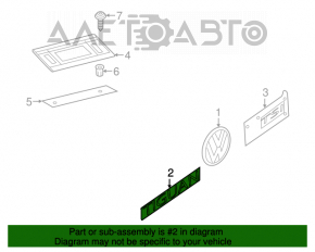 Эмблема-надпись "Tiguan" задняя VW Tiguan 18-