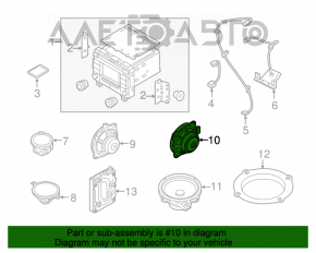 Difuzor spate dreapta Hyundai Sonata 11-15 premium JBL